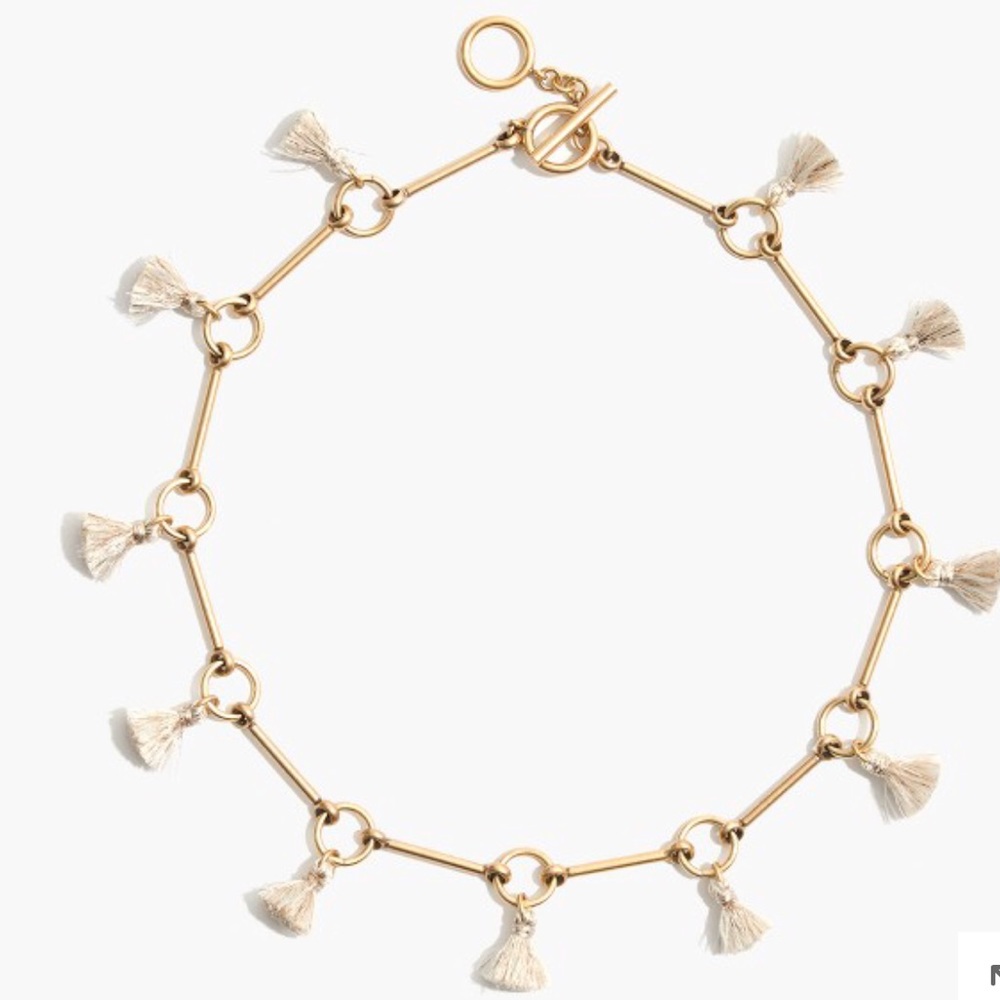 Madewell Metallic Tassel Link Necklace